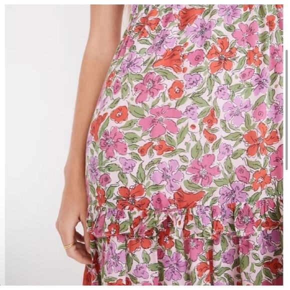 NWT Banjanan Hazel Maxi Dress Tiered Sleeveless Floral Pink Womens Size … - Picture 4 of 11